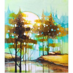 Salman Farooqi, 30 x 36 Inch, Acrylic on Canvas, Cityscape Painting, AC-SF-632